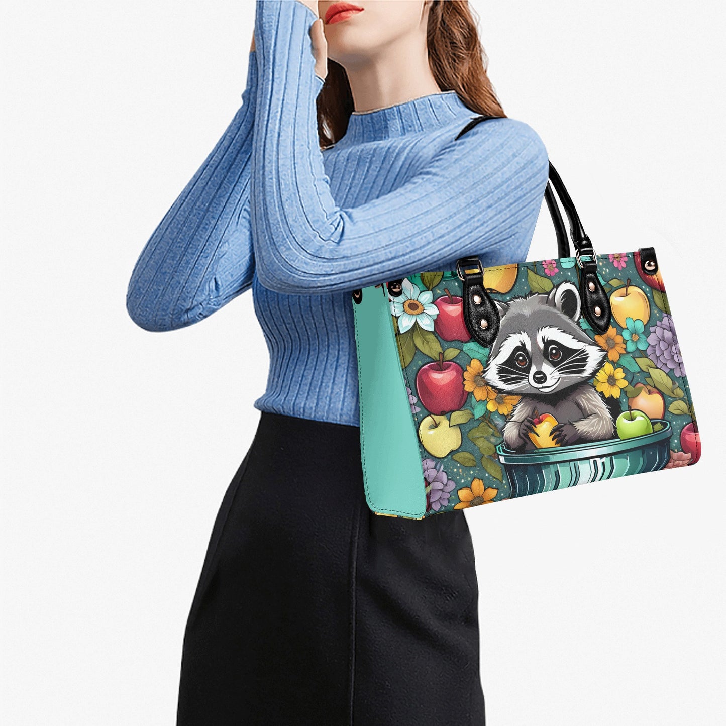 Racoon Women PU Leather Handbag