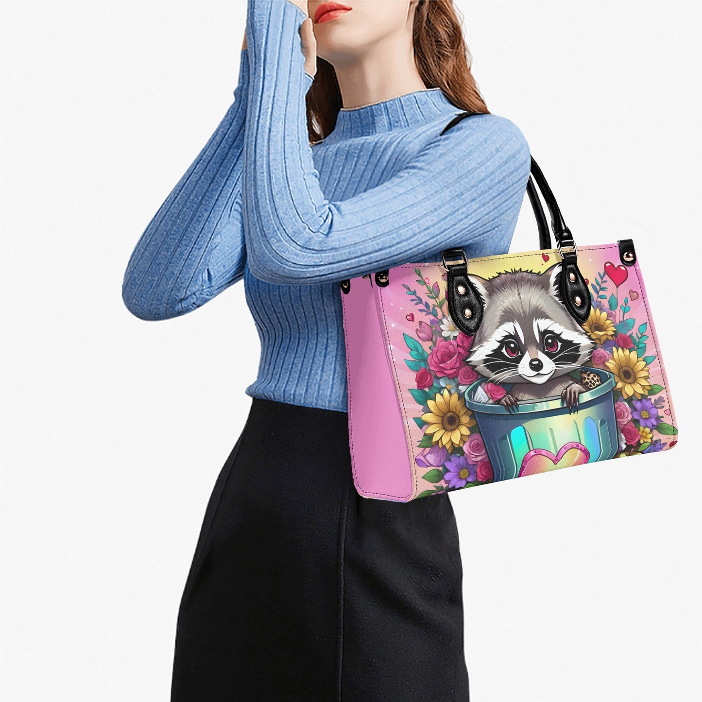 Racoon Women PU Leather Handbag