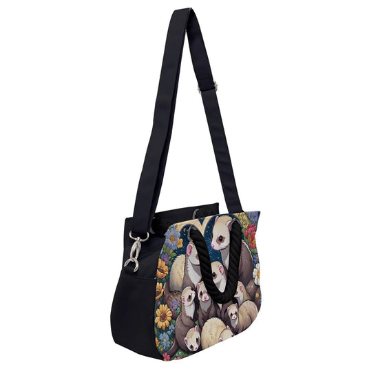 Ferret Buckle Tote Bag Purse