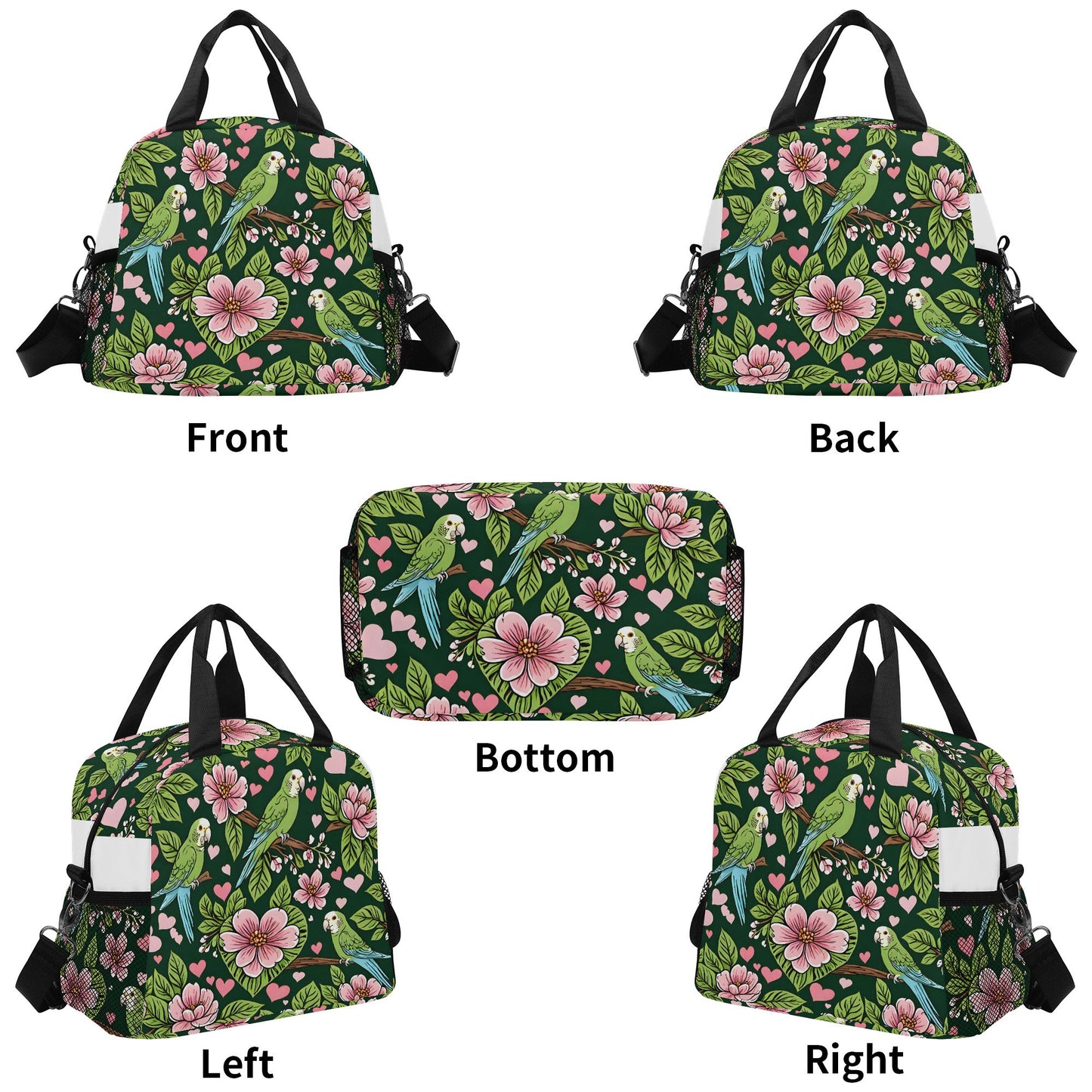 Parrot Printed Lunch Bag
