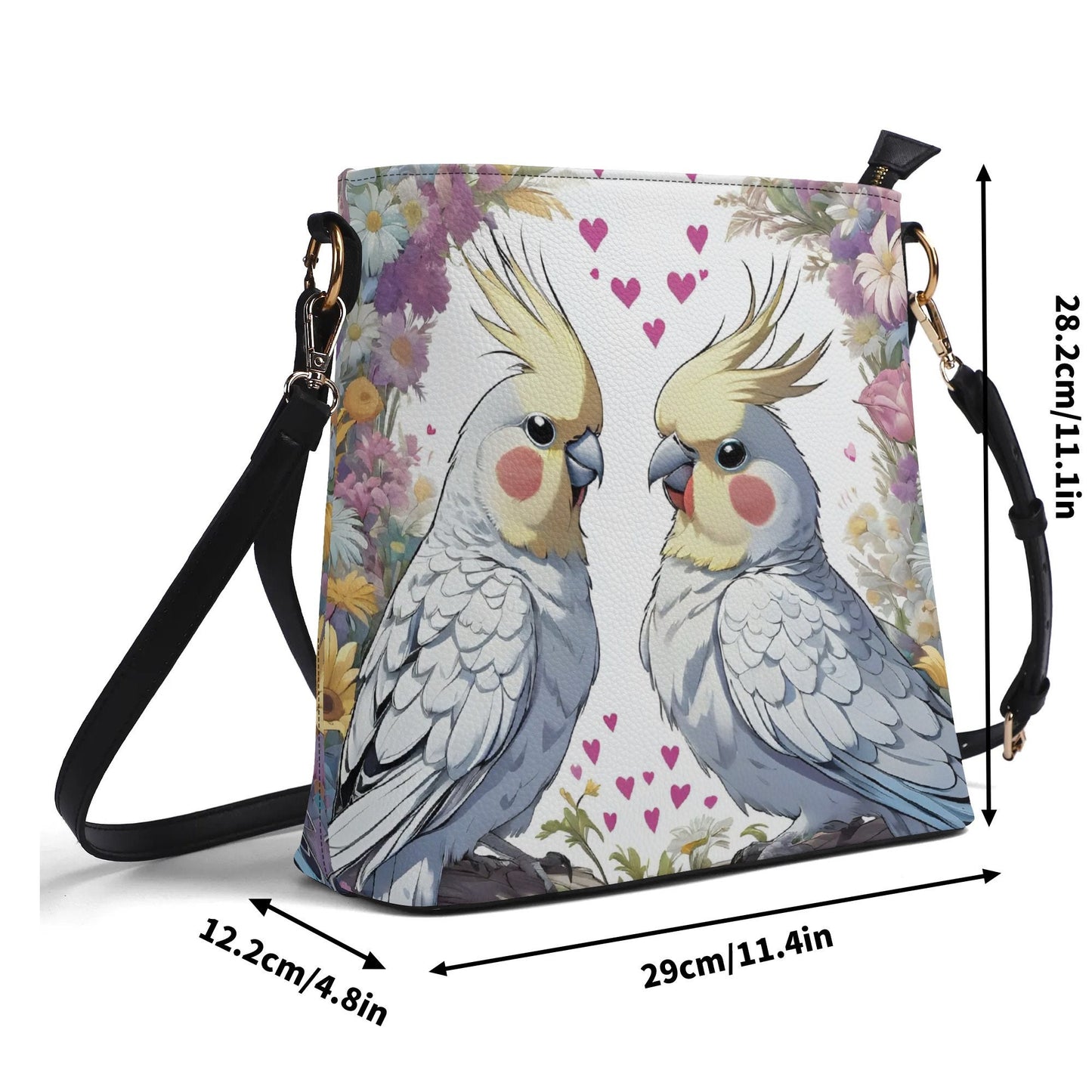 Cockatiel Women's Zipper Bucket Bag Shoulder Bag