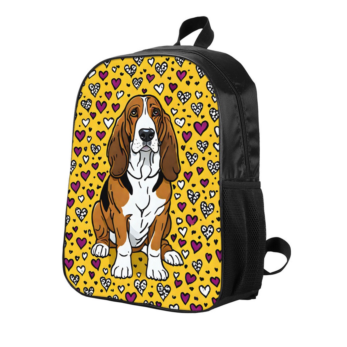 Basset Hound backpack, basset hound lunch bag, basset hound pencil bag