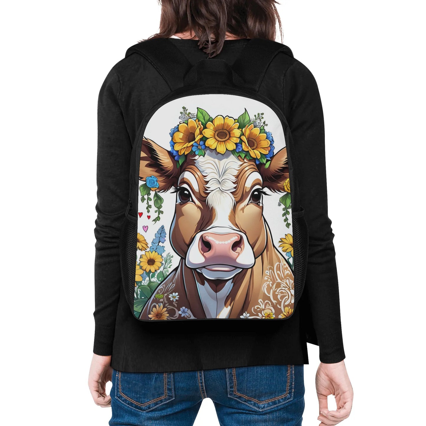 Cow 17 Inch School Backpack, cow school bag, cow lovers gift