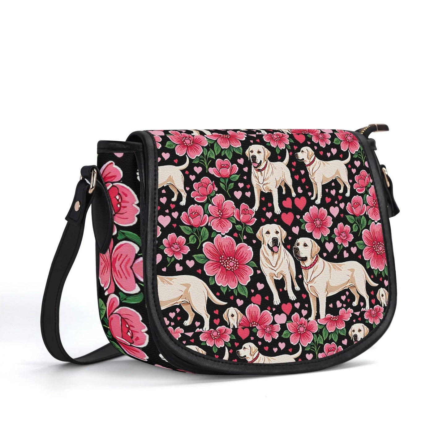 Labrador Retriever PU Leather Saddle Bag