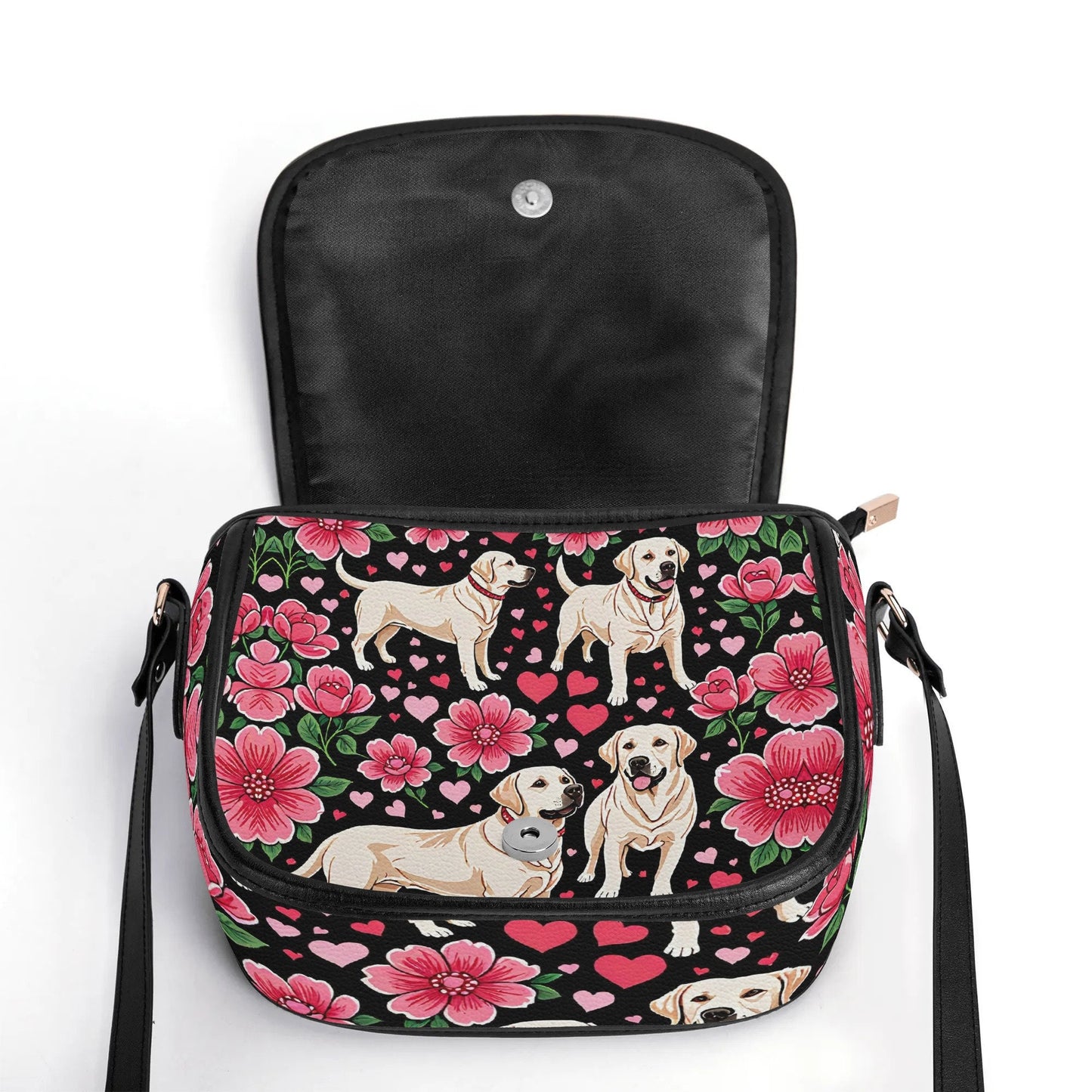 Labrador Retriever PU Leather Saddle Bag