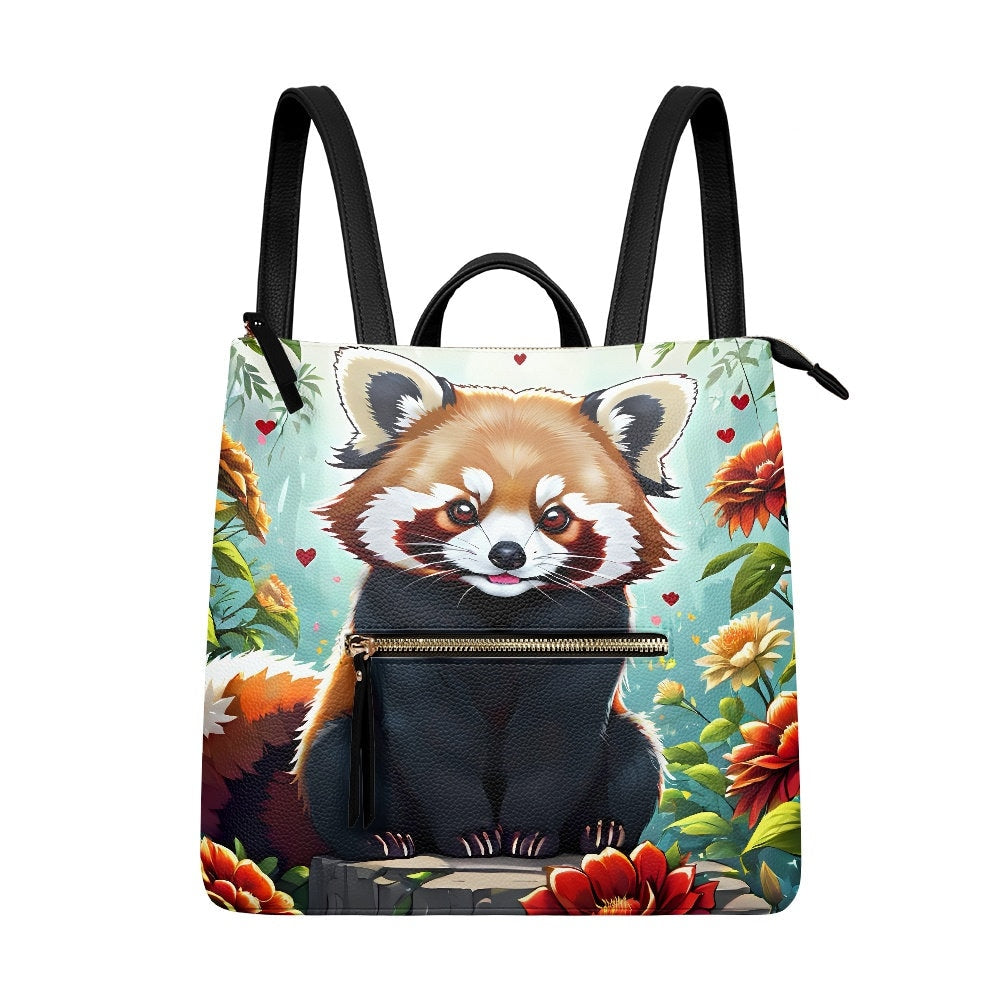 Red Panda Backpack Purse