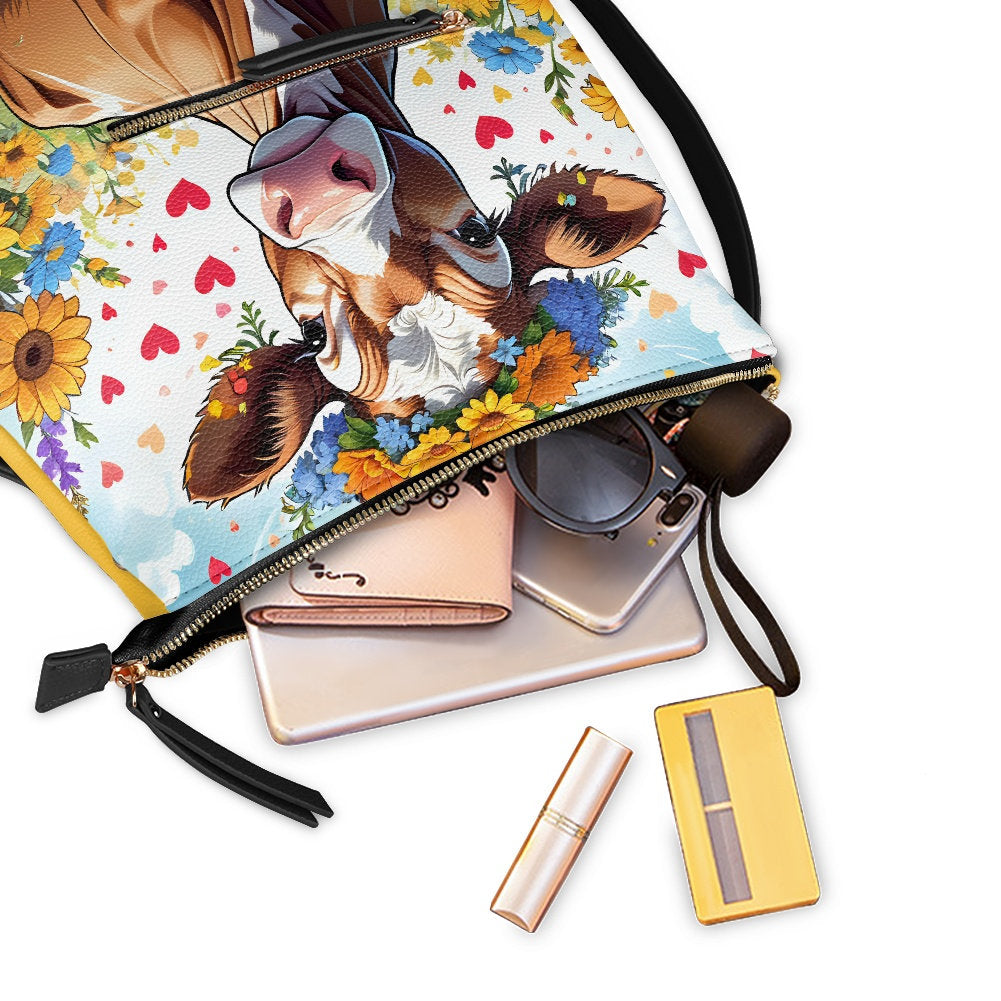 Cow backpack purse