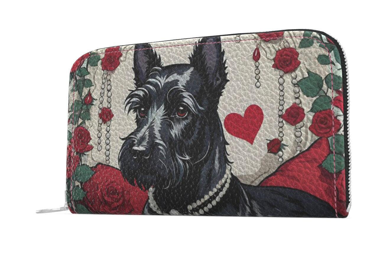 Sottish Terrier Luxury High end Nappa Leather wallet made in London handmade