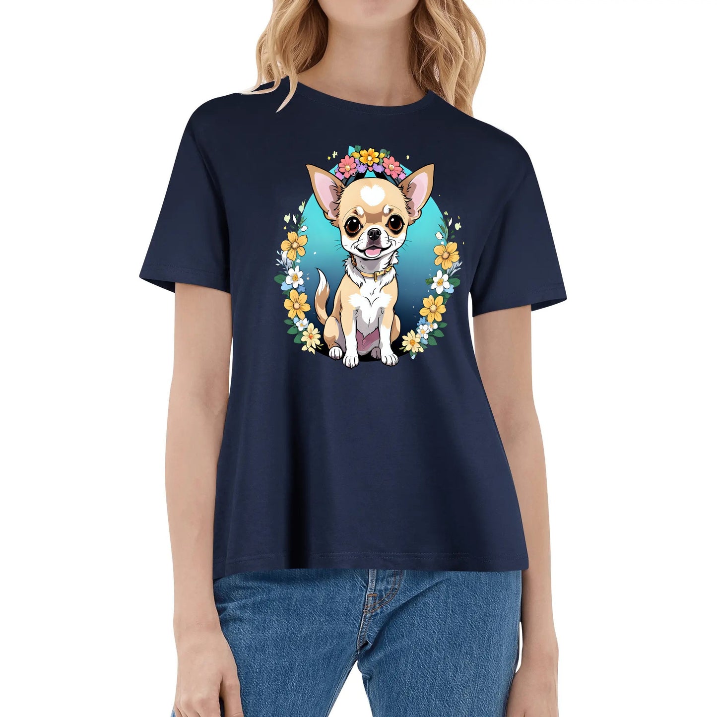 Chihuahua Women's Cotton Front T Shirt