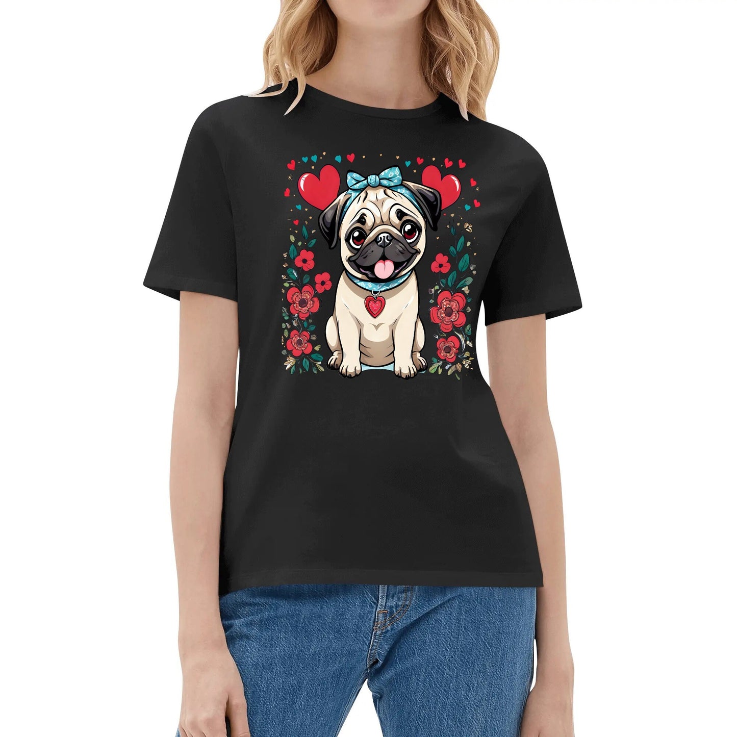 Pug Women's Cotton Front T Shirt