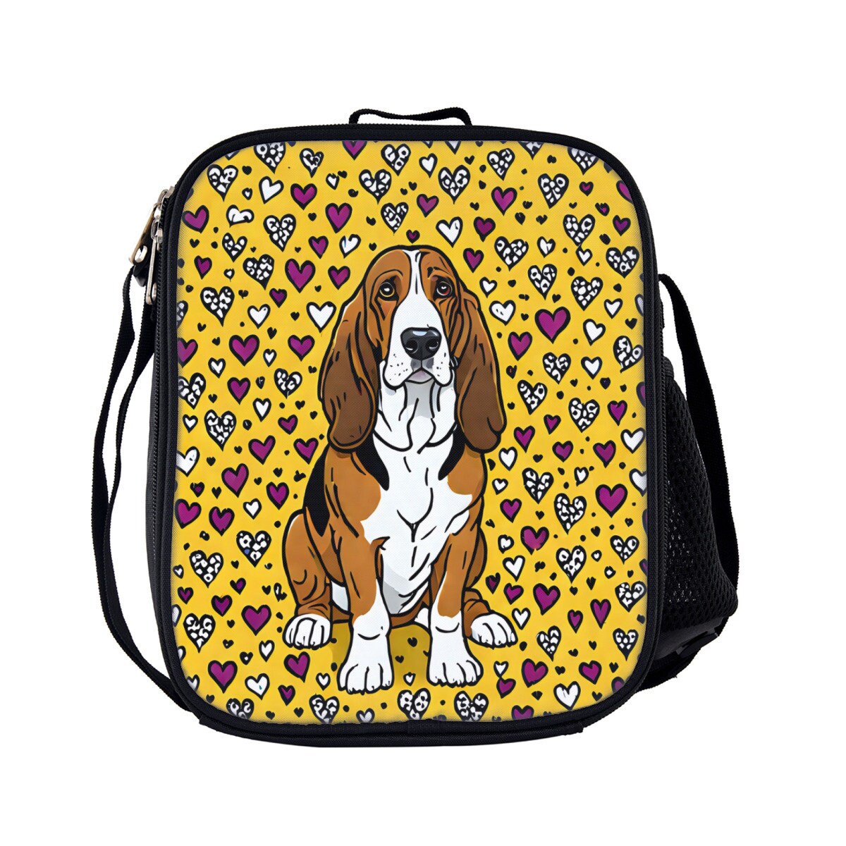 Basset Hound backpack, basset hound lunch bag, basset hound pencil bag