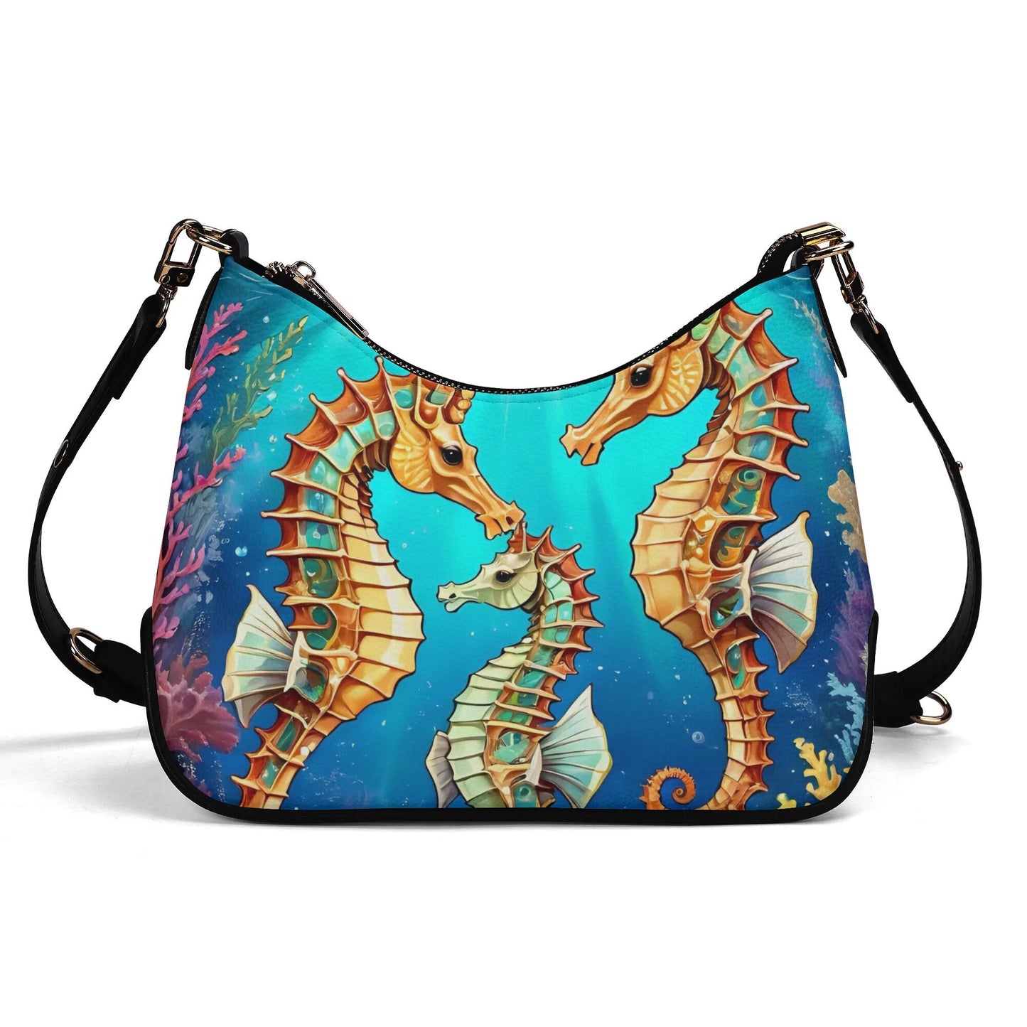 Seahorse seahorses Cross-body Bag With Chain Decoration