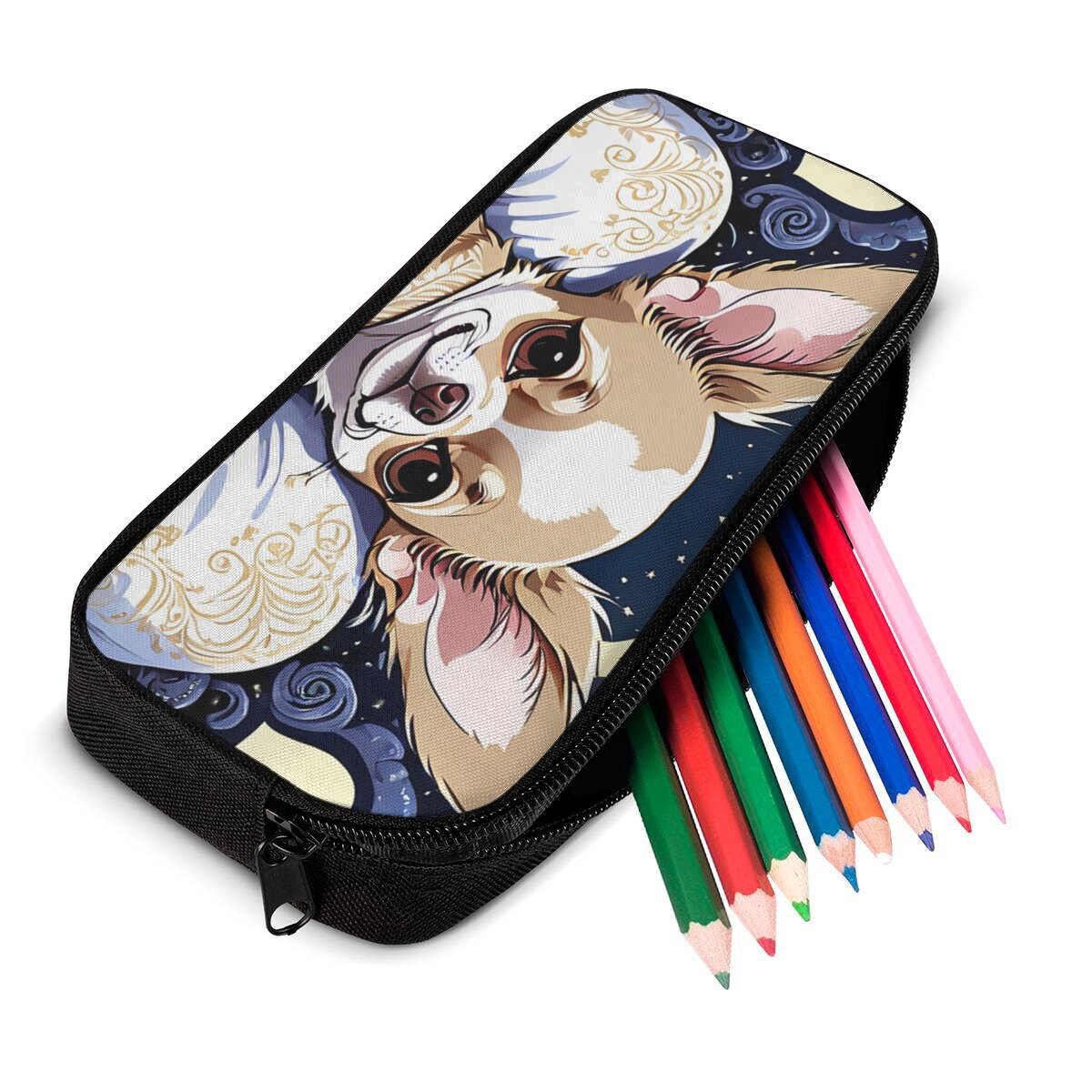 Chihuahua backpack, Chihuahua pencil case, Chihuahua lunch bag