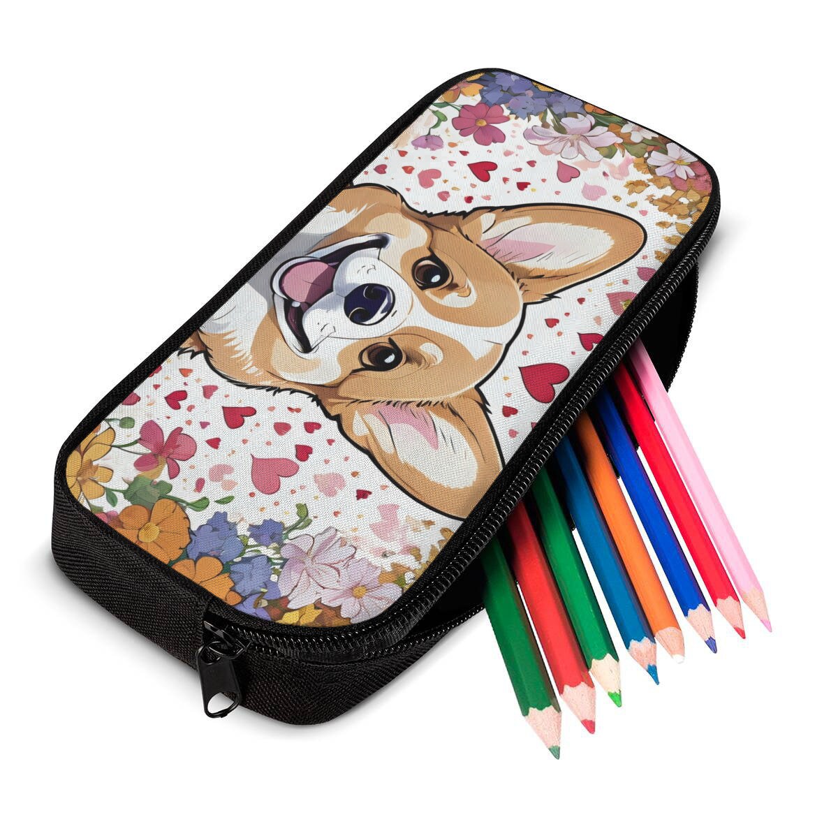 Corgi backpack, corgi lunch bag, corgi pencil case, corgi school supplies
