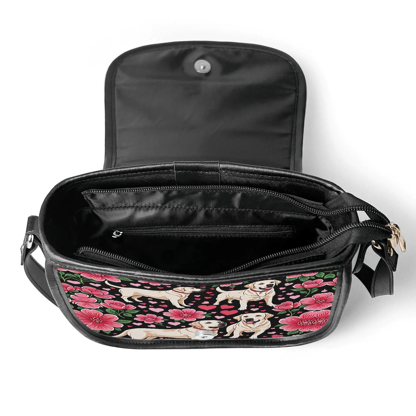 Labrador Retriever PU Leather Saddle Bag
