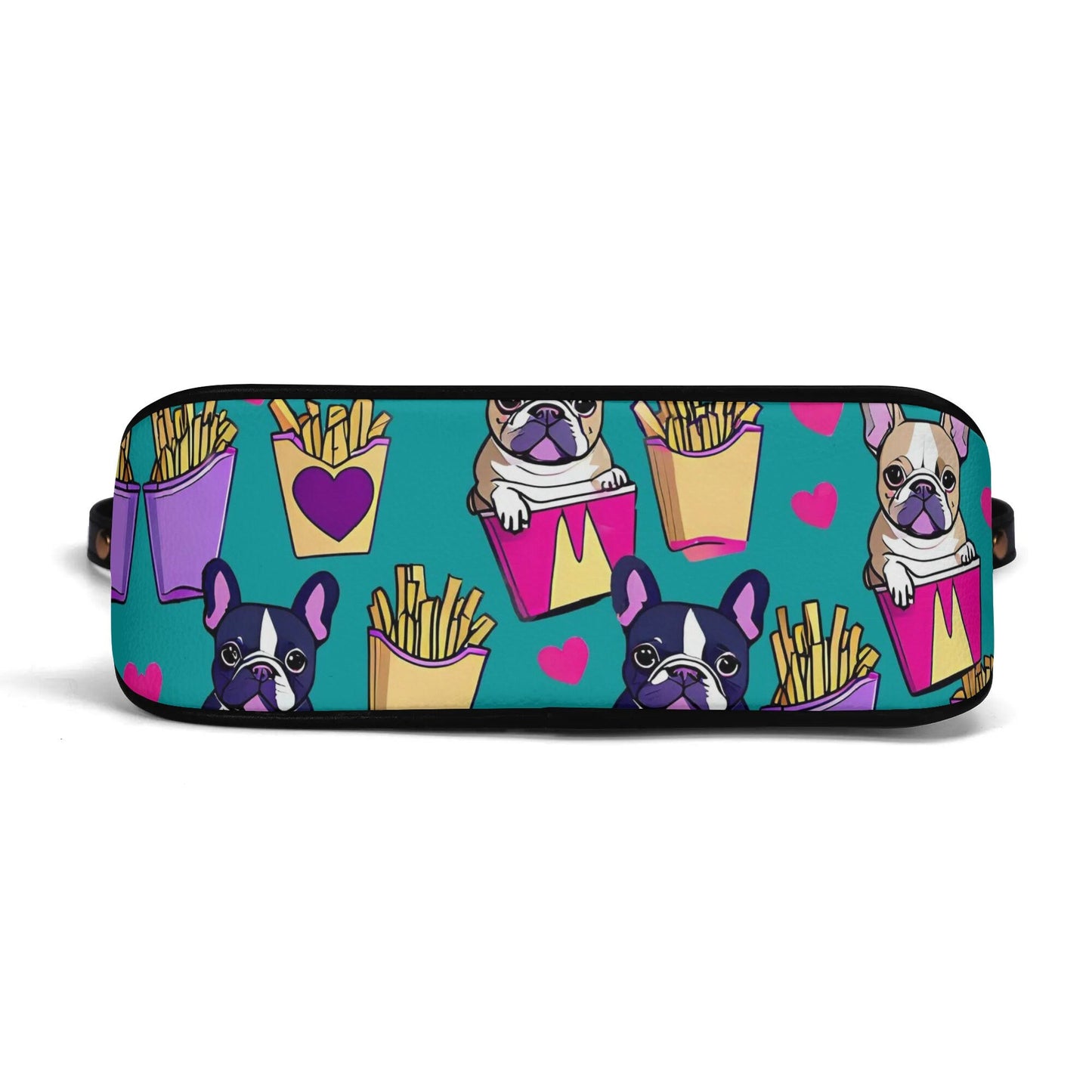 frenchie french bulldog ross-body Bag With Chain Decoration