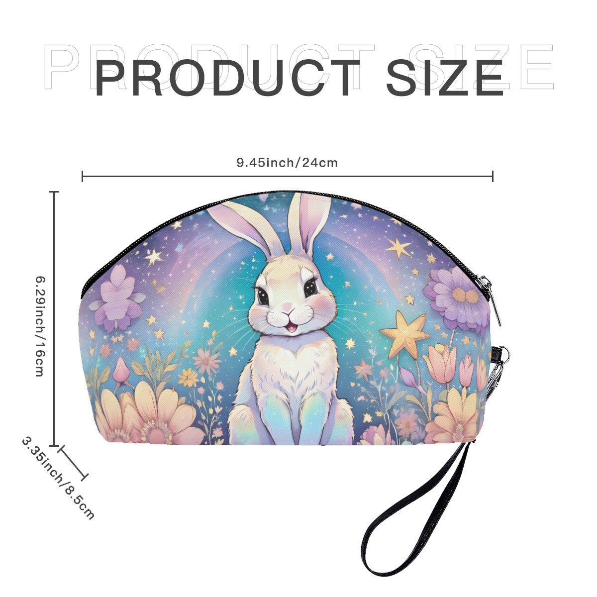 Bunny Rabbit Satchel Wristlet Toiletry Bag