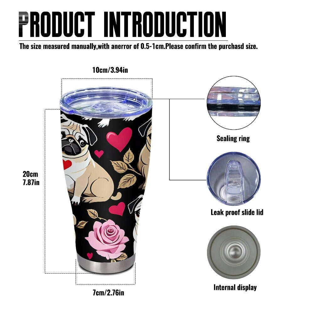 Pug 30oz Tumbler