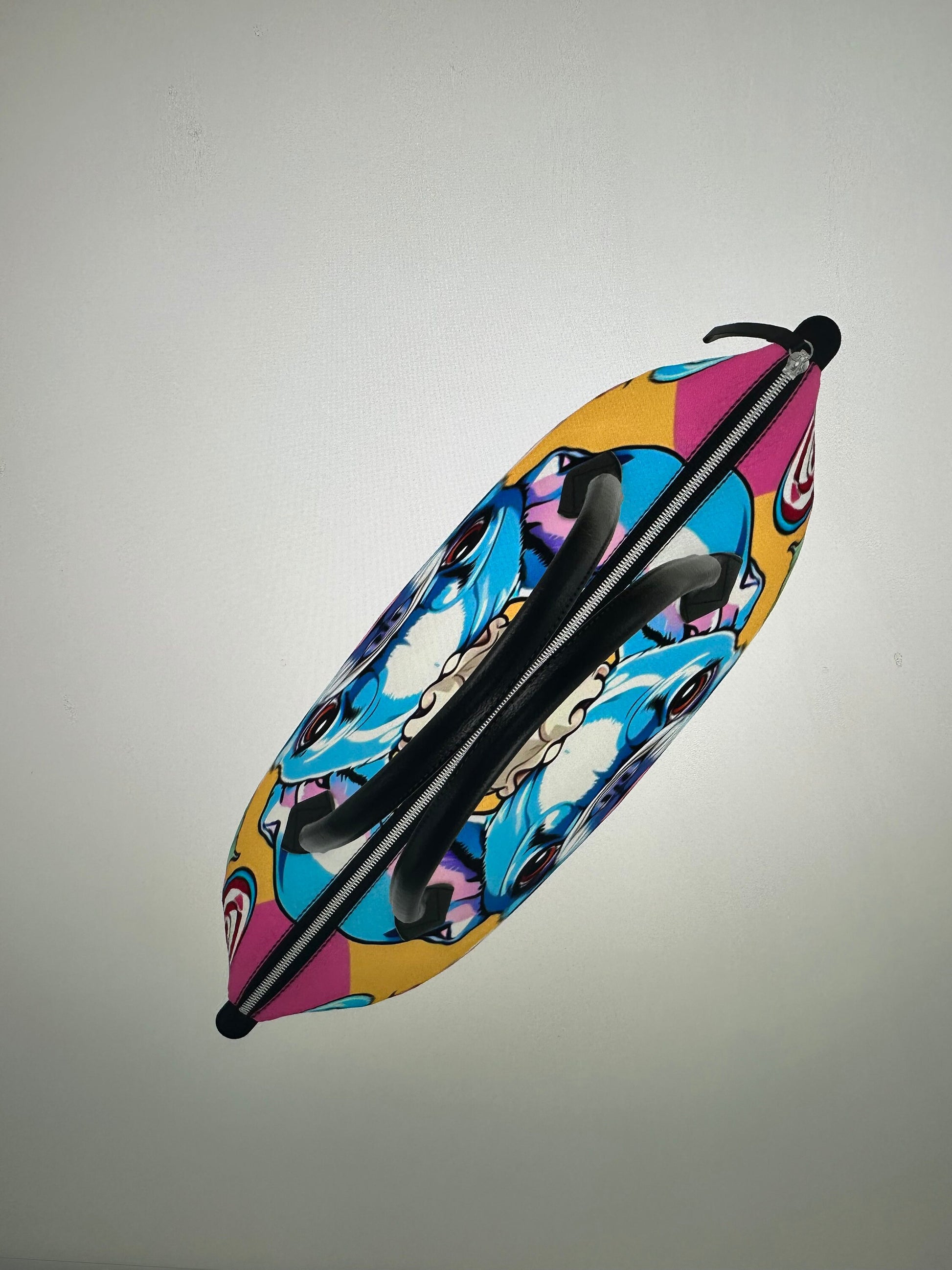 Frenchie tote purse bag nap leather