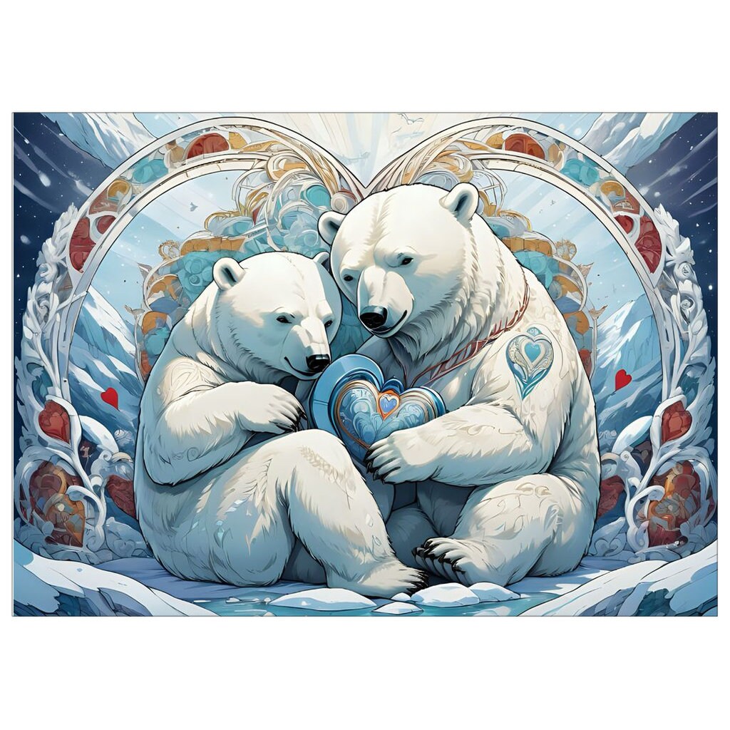 Polar Bear Valentine Flat Cards