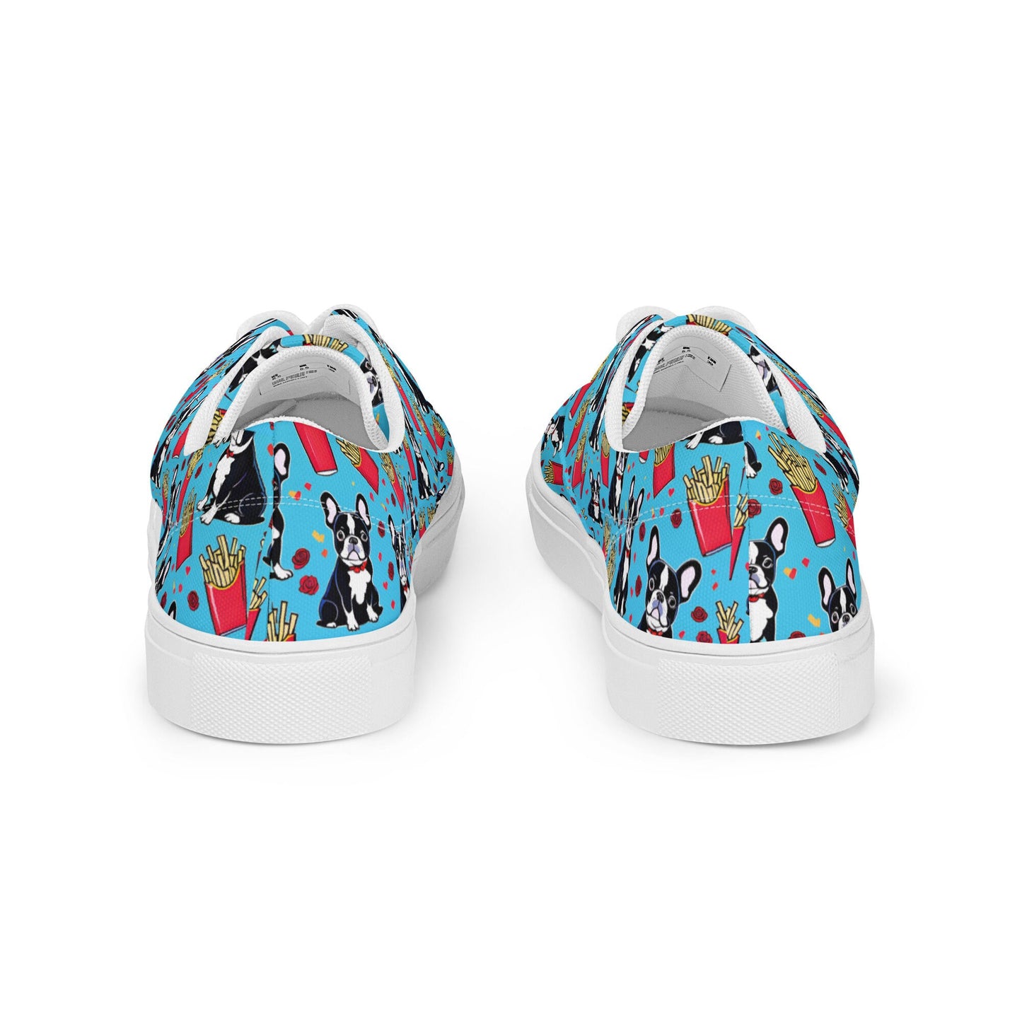 Frenchie French Bulldog Women’s lace-up canvas shoes