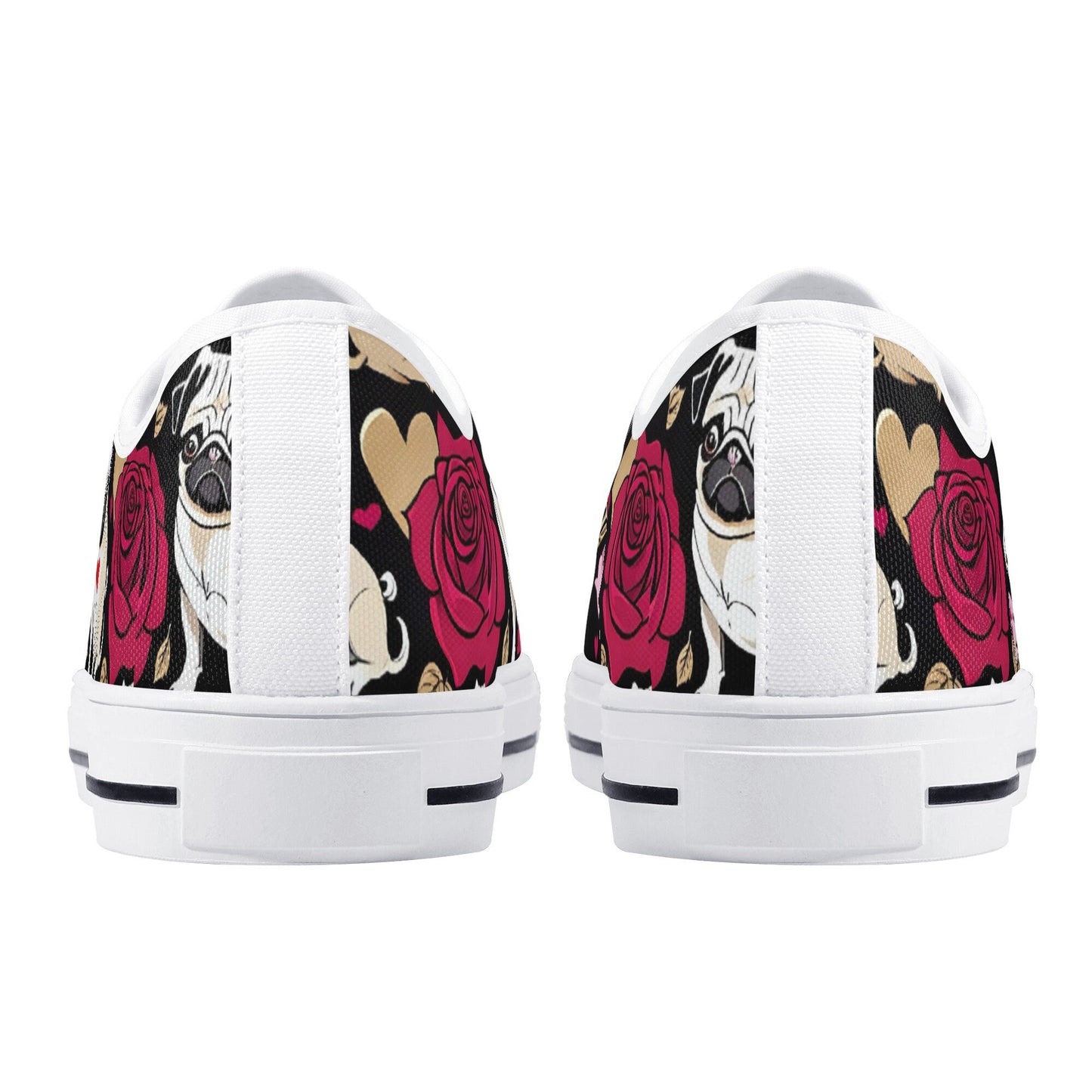 Pug Women's Low Top Canvas Shoes