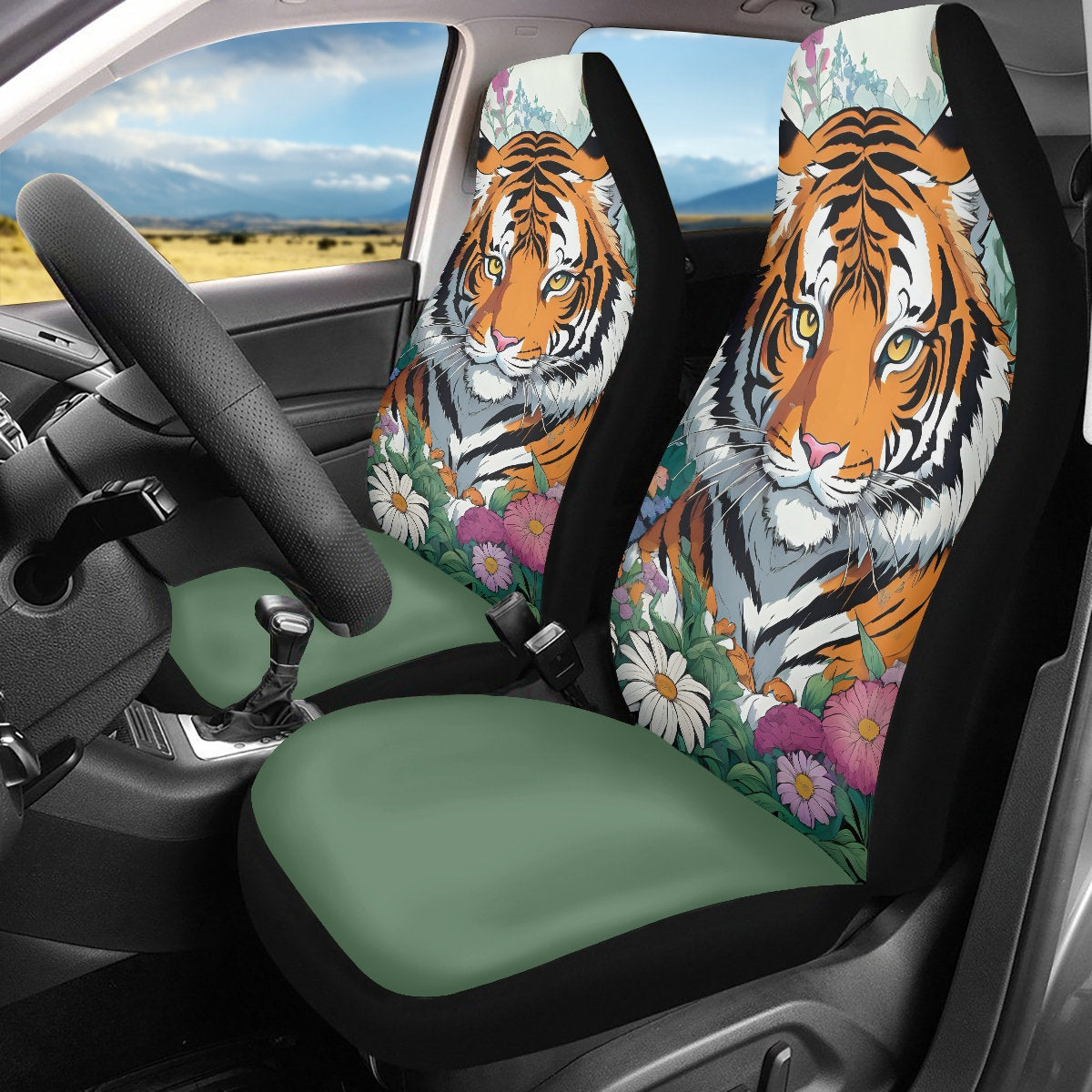 Tiger car seat covers