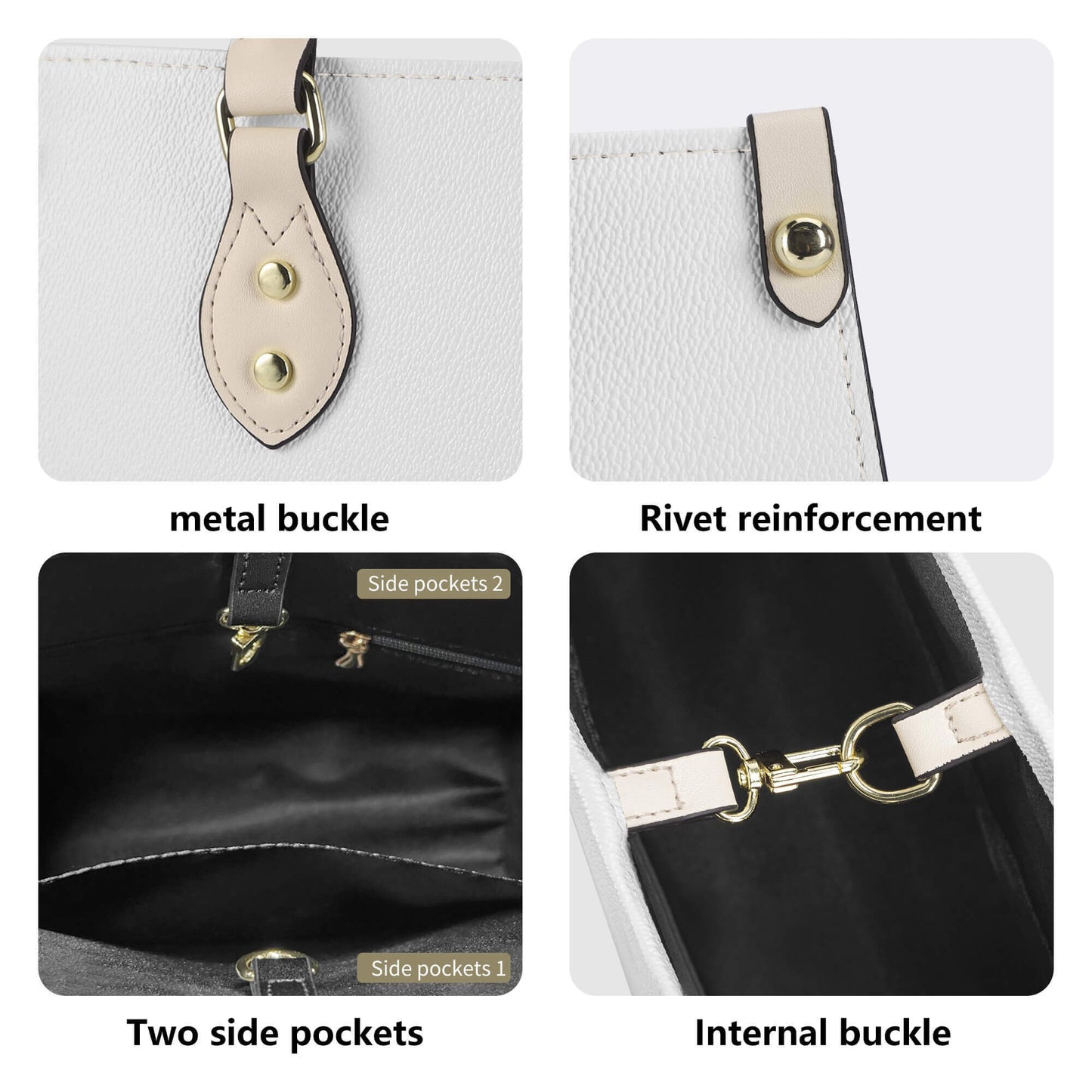 Cockatoo Parrot Comfortable PU Leather Handbag For Her,Durable Faux Leather Cross-body For Girls,Functional Tote Bag Office