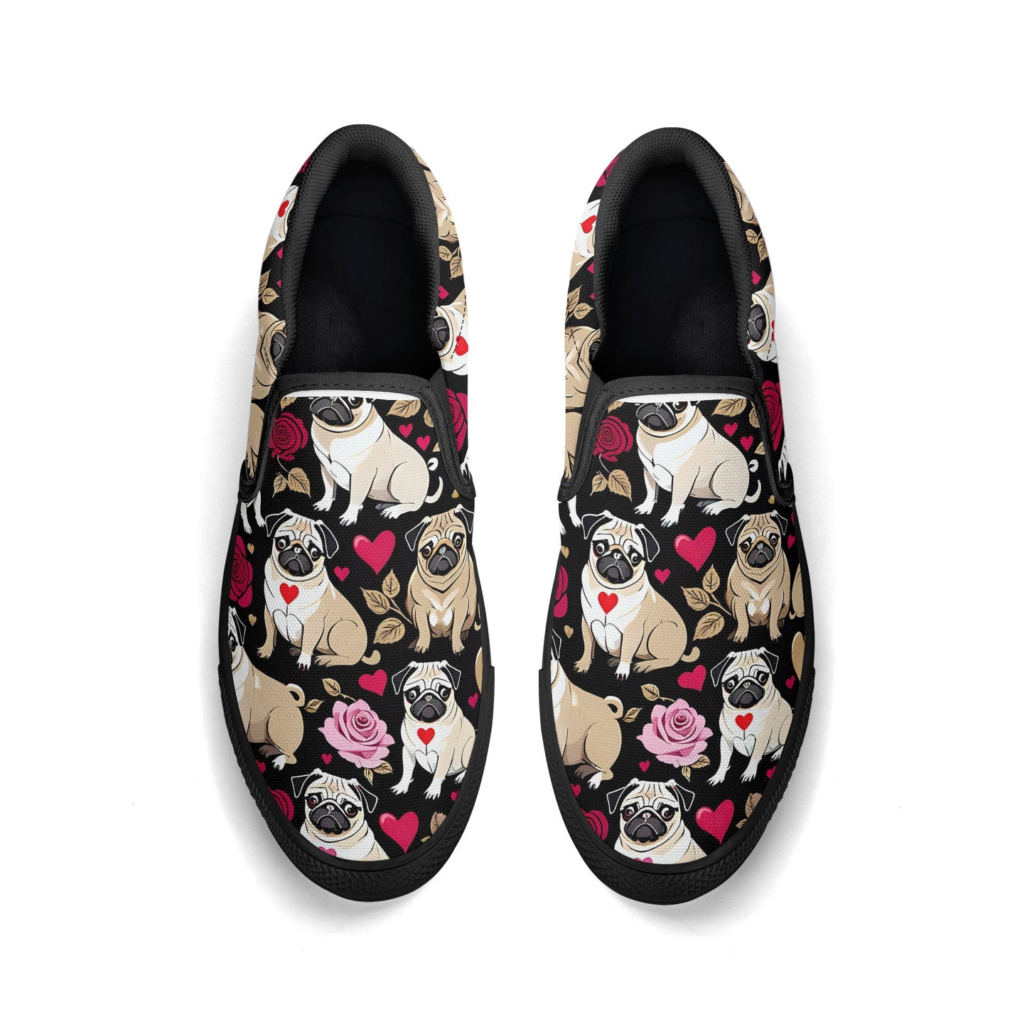 Pug Women's Slip On Shoes