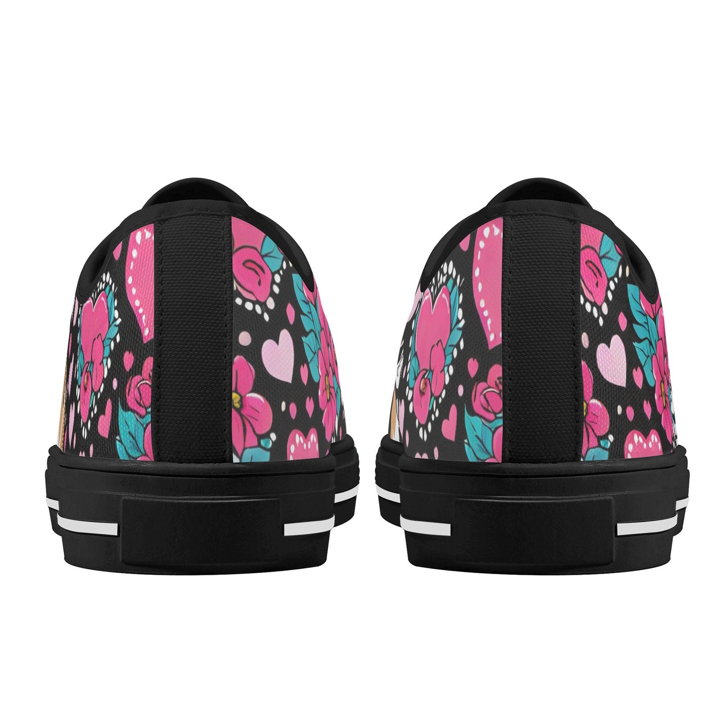 English Bulldog Women's Low Top Canvas Shoes