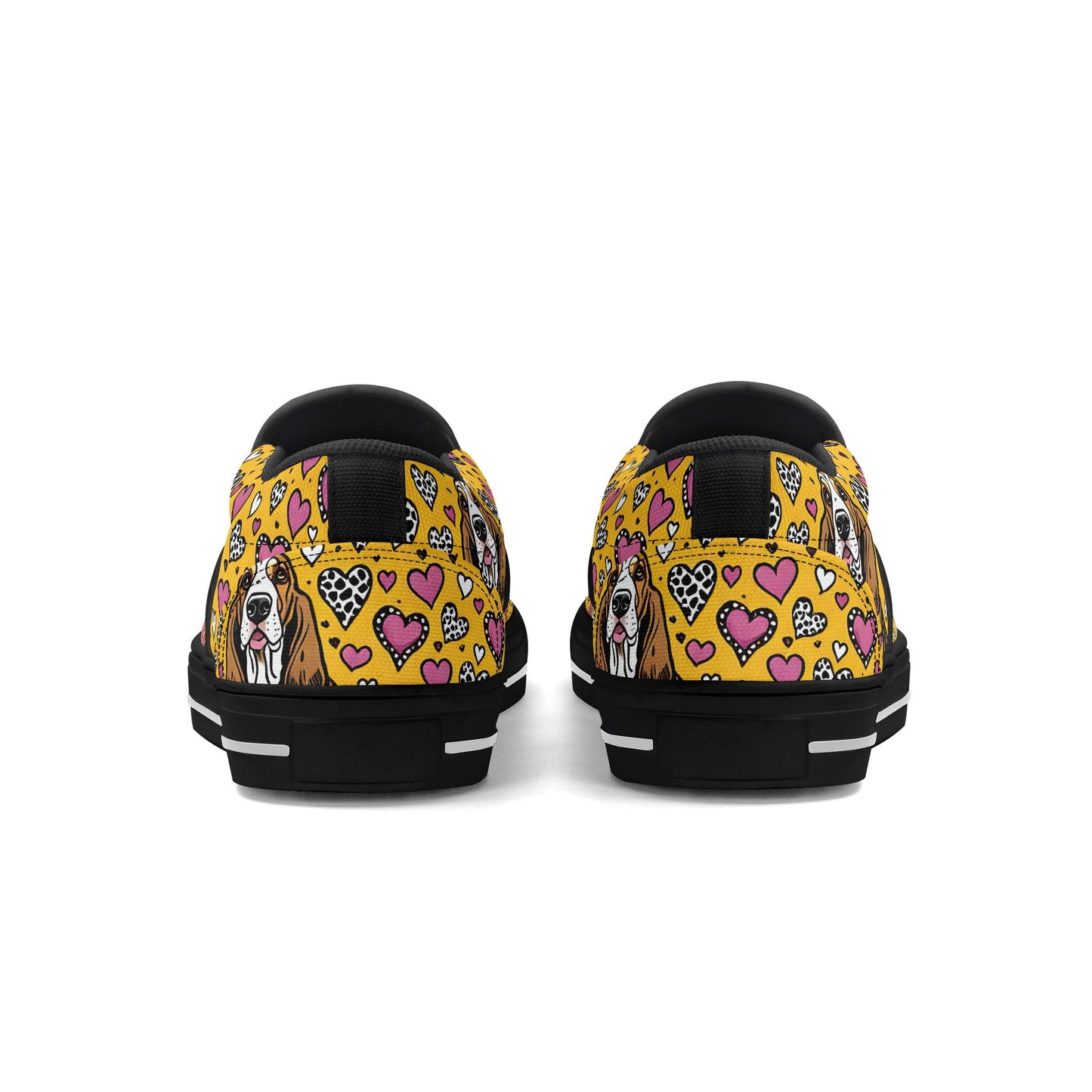 Basset Hound Women's Slip On Shoes