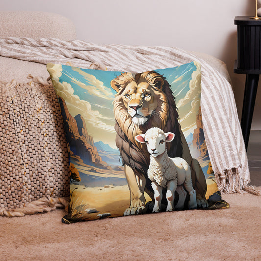 Lion and The Lamb Pillow