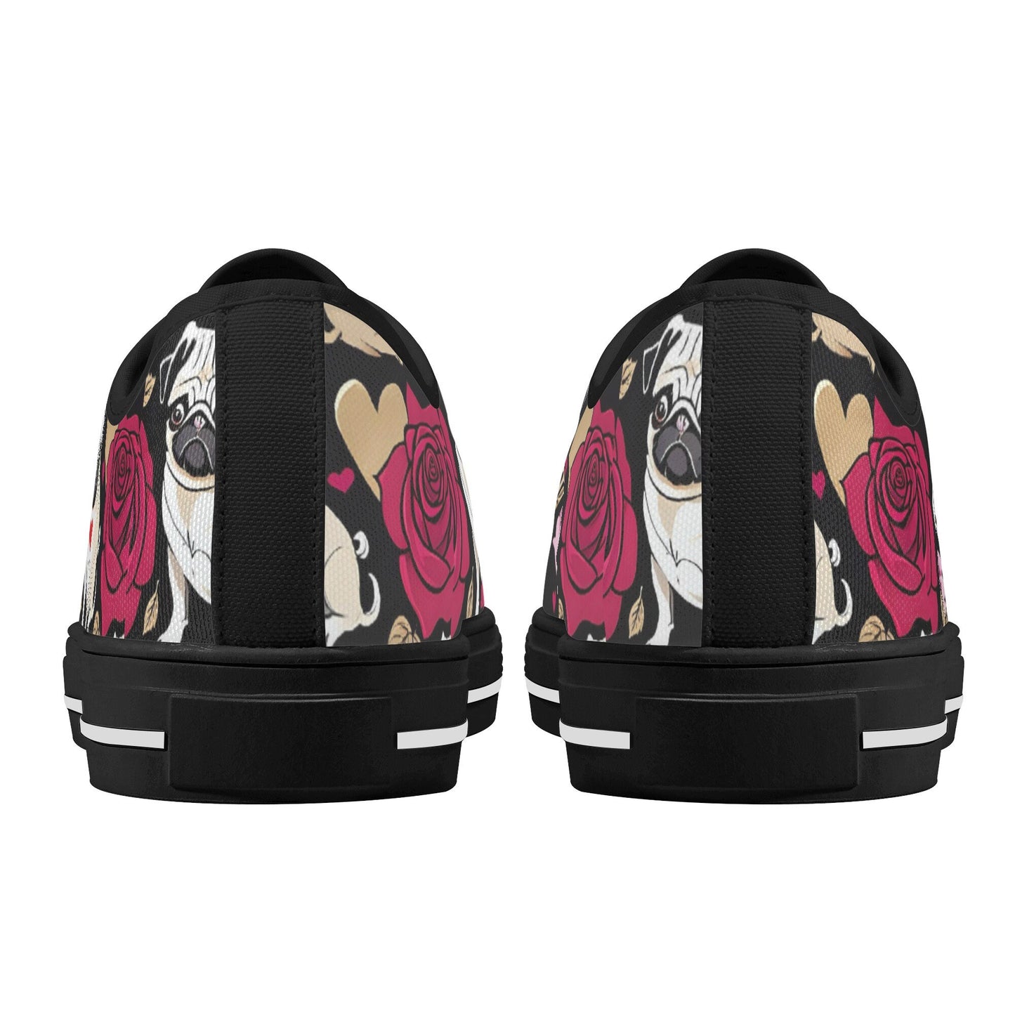 Pug Women's Low Top Canvas Shoes