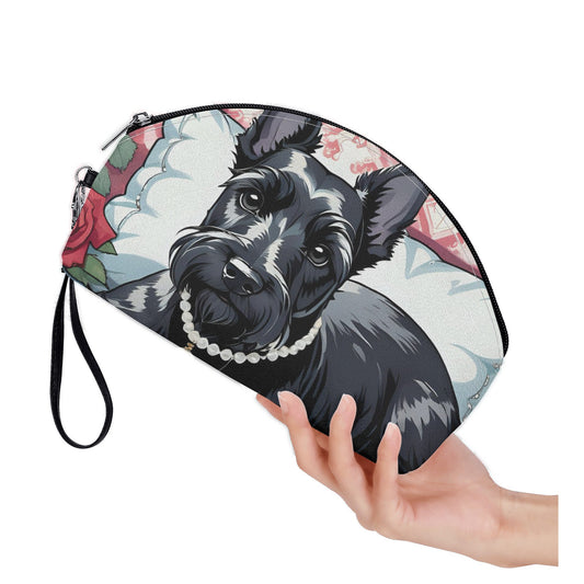 Scottish Terrier Curved Cosmetic Bag