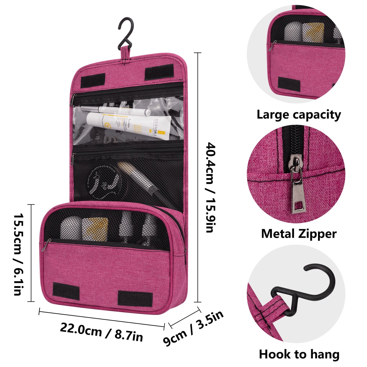 Pug Toiletry Cosmetic Travel Bag