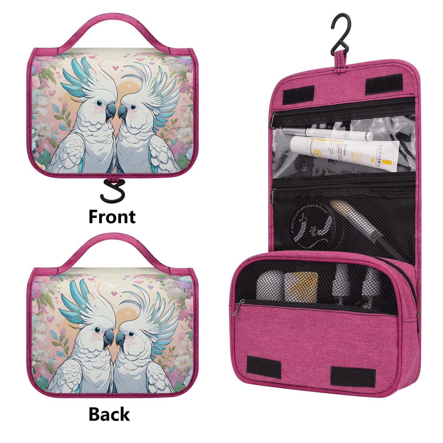 Cockatoo Toiletry Cosmetic Travel Bag