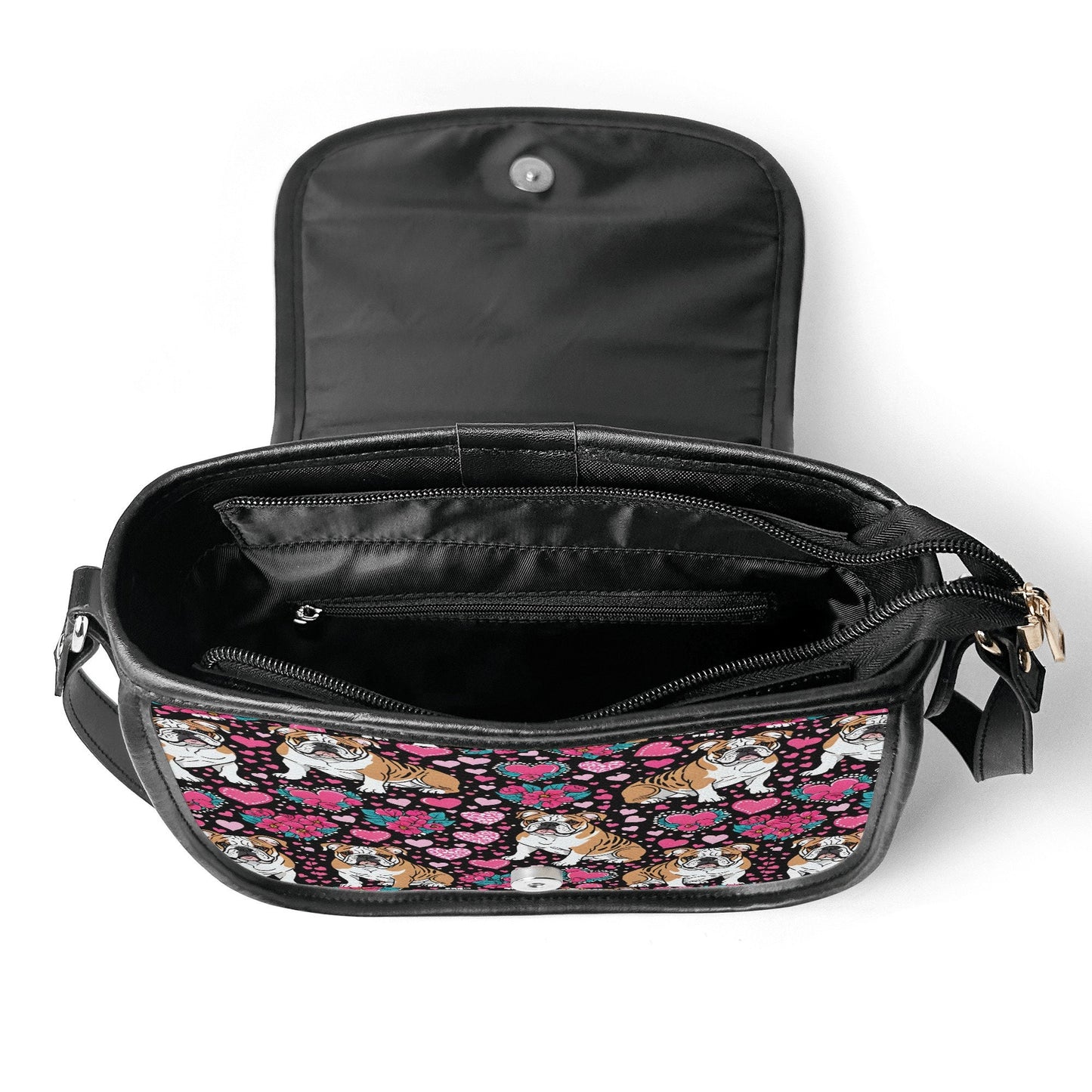 Bulldog PU Leather Saddle Bag