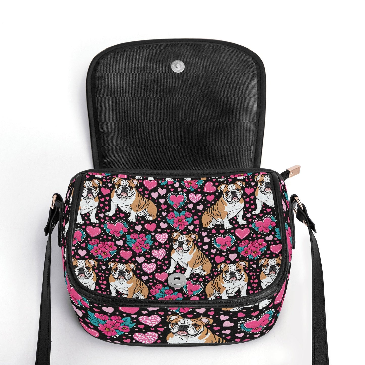 Bulldog PU Leather Saddle Bag