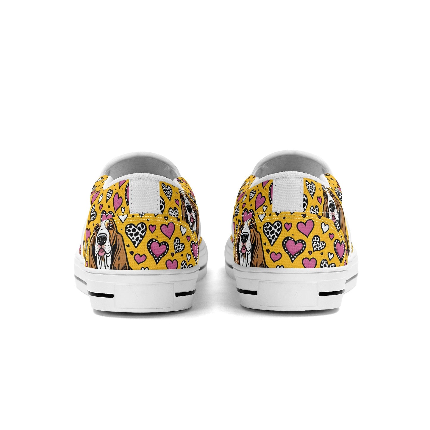 Basset Hound Women's Slip On Shoes