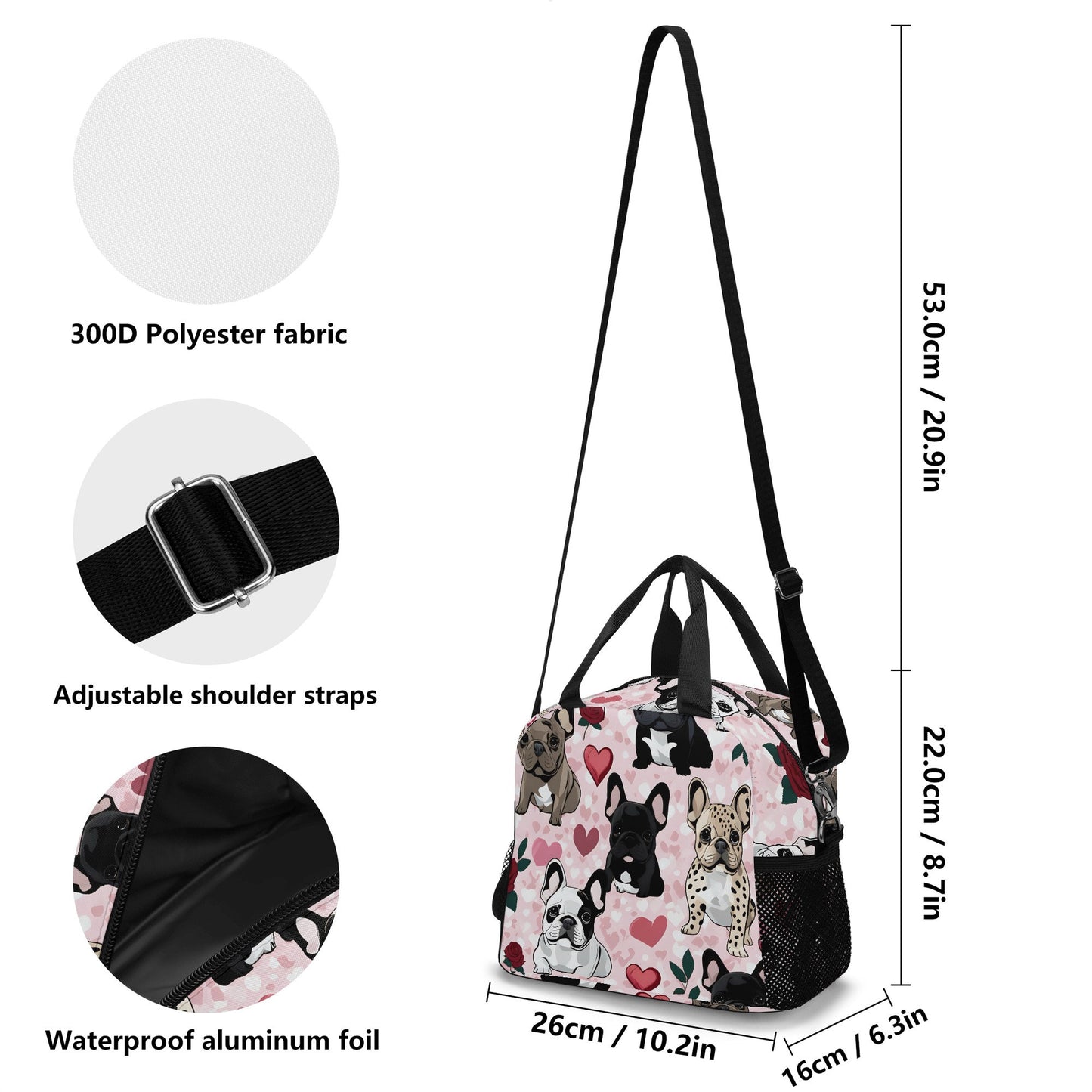 Frenchie French Bulldog Lunch Bag