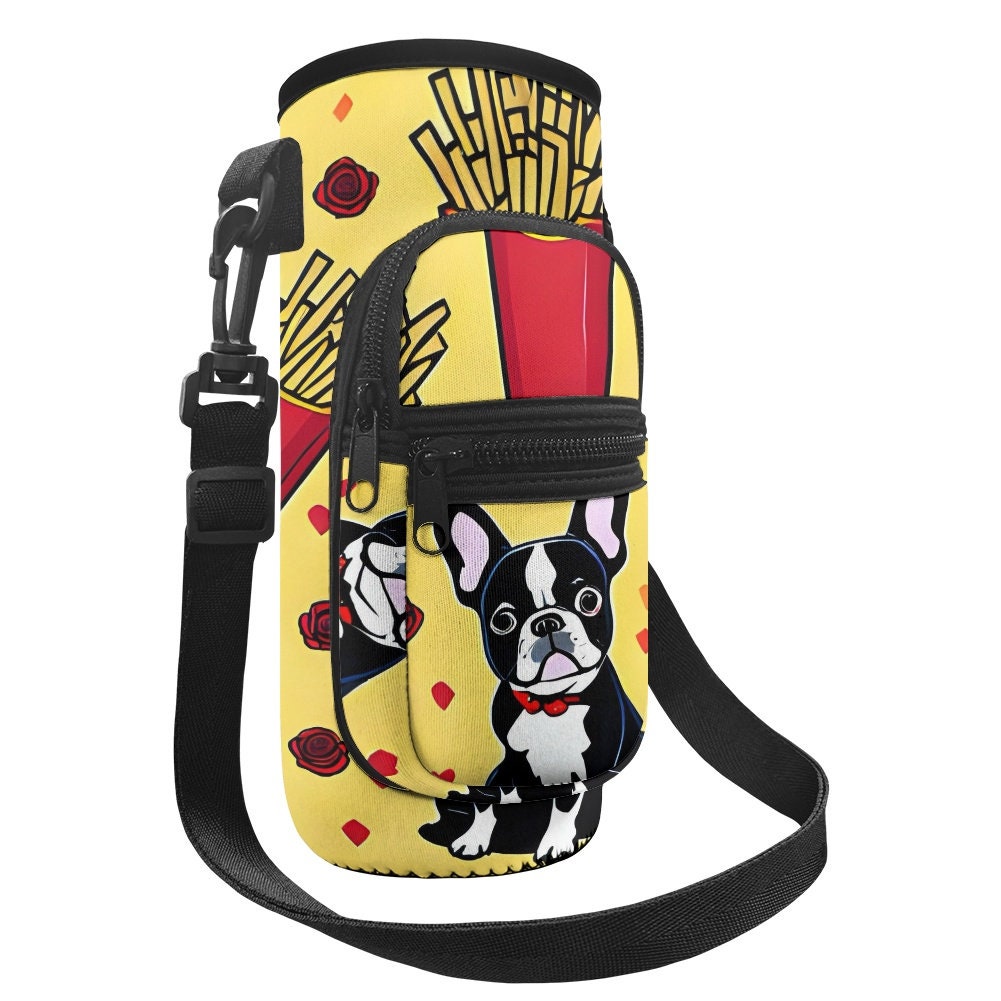 Frenchie Water Bottle Cover Holder | Cute and Practical Accessory for French Bulldog Lovers"