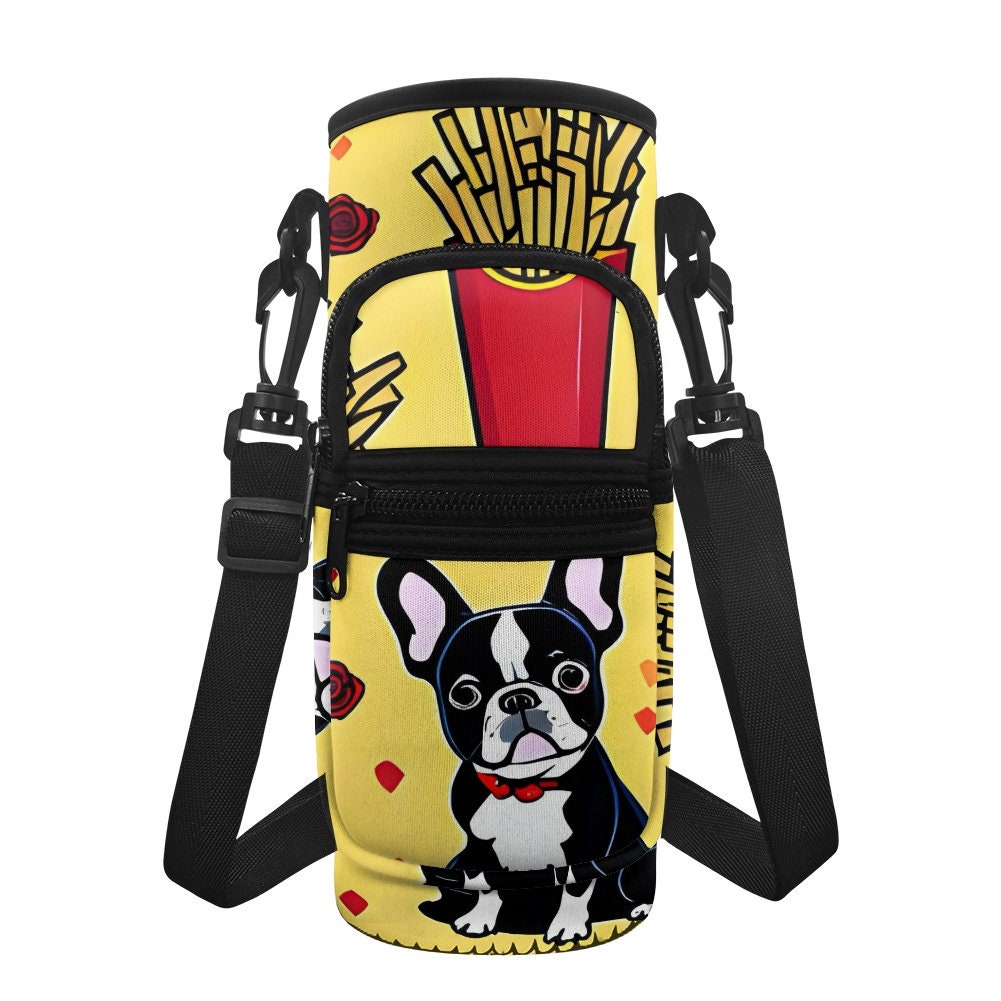 Frenchie Water Bottle Cover Holder | Cute and Practical Accessory for French Bulldog Lovers"