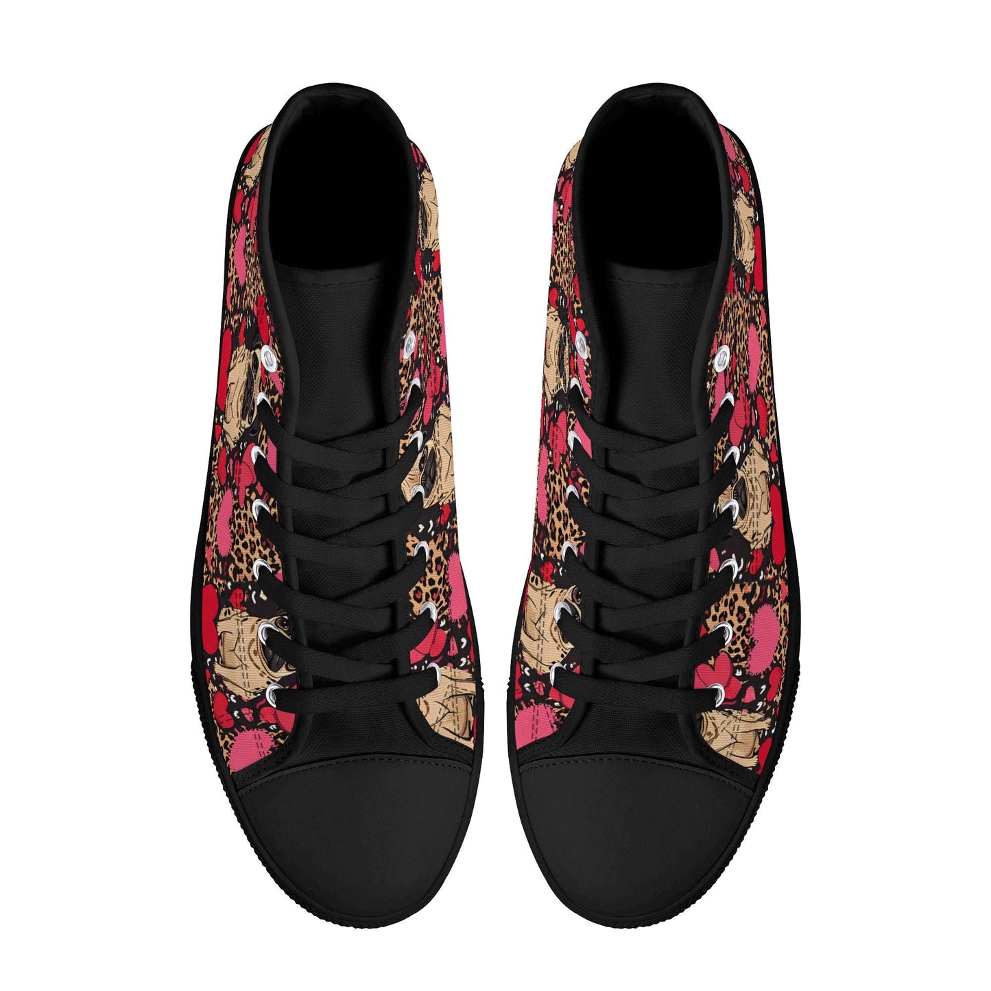 Pug Women's Lightweight High Top Canvas Shoes