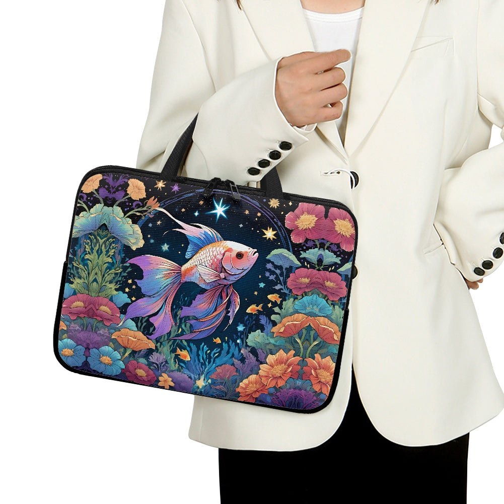 Stylish Beta Fish Laptop Sleeve Perfect Accessory for On-The-Go Tech Enthusiasts BriBeesCreations