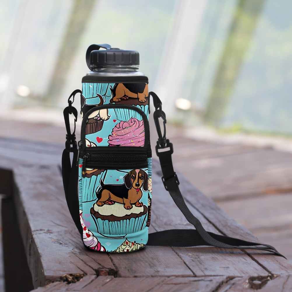 Dachshund Water Bottle Cover Sleeve Carrier - Perfect for On-the-Go Hydration BriBeesCreations