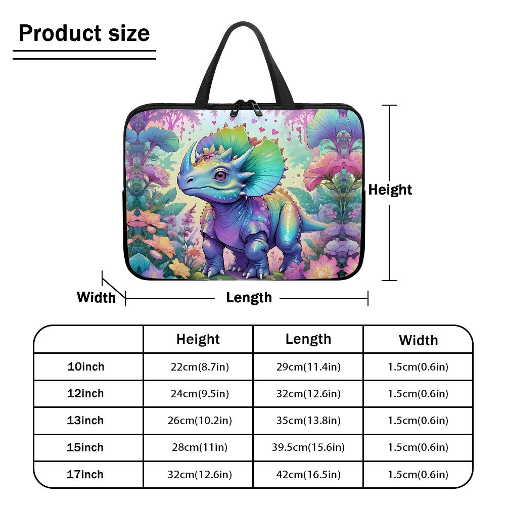 Dino Dinosaur Laptop Bag Sleeve - Protective and Fun Accessory for Tech Lovers BriBeesCreations