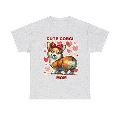 Cute Corgi Mom Heavy Cotton Tee