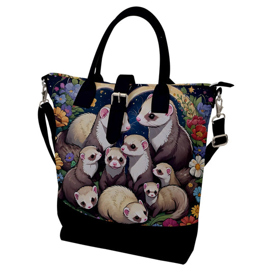 Ferret Buckle Top Tote Bag BriBeesCreations