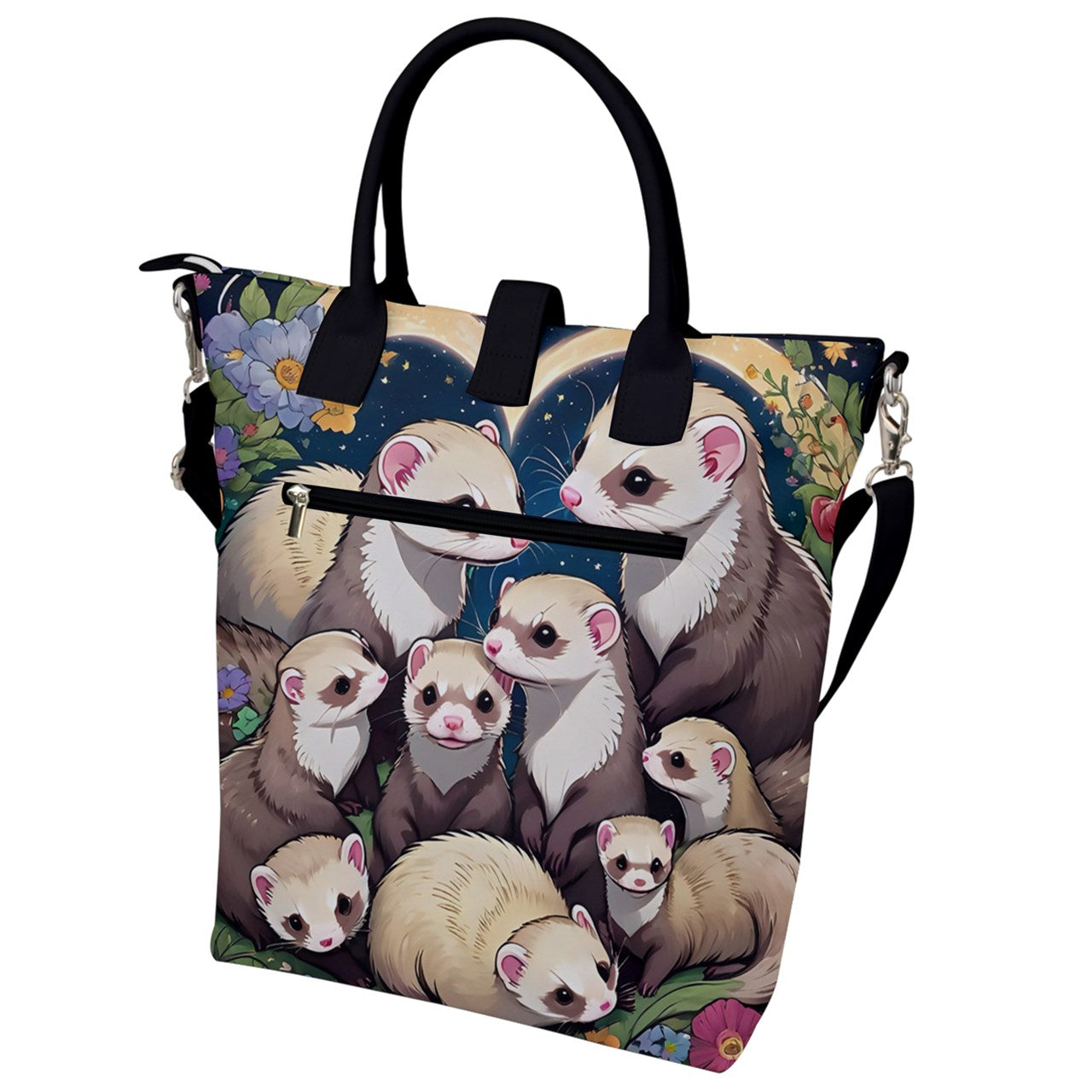 Ferret Buckle Top Tote Bag BriBeesCreations