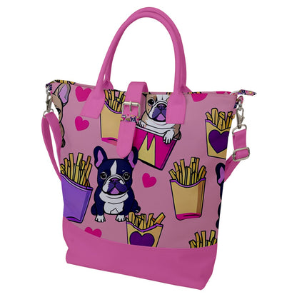 frenchie Buckle Top Tote Bag BriBeesCreations